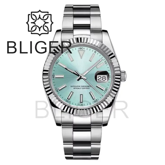 Montre BLIGER 36mm/39mm Fashion & Casual Automatique avec Cadran Lumineux et Fonction Plongeur Occasions Spéciales