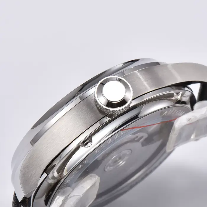 Nouvelle mode Parnis 43mm cadran bleu automatique montre pour hommes réserve de marche montres mécaniques bracelet en