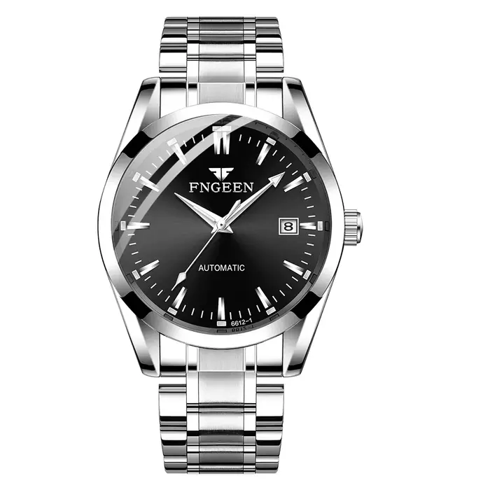 FNGEEN luxe hommes montres montre-bracelet Date haute qualité étanche automatique creux mécanique