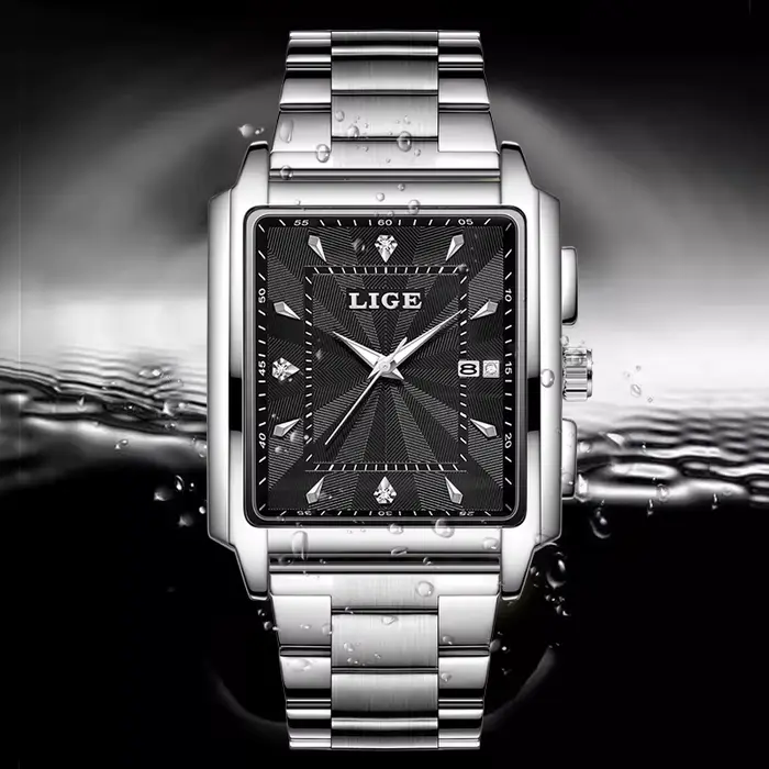 Relogio Masculino LIGE mode montre militaire hommes carré