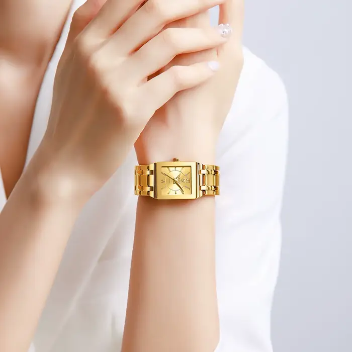 Montre-bracelet Liebig en acier inoxydable élégante pour homme et femme résistante à l'eau pour diverses occasions spéciales