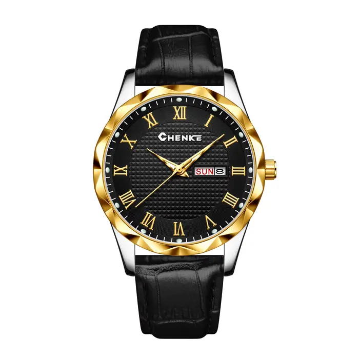 Montre à bracelet en cuir pour homme tendance : styles business, décontractés et sportifs ; montre à