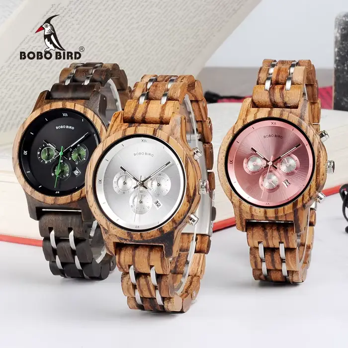 BOBO oiseau femmes montres de luxe chronographe Date montre à Quartz