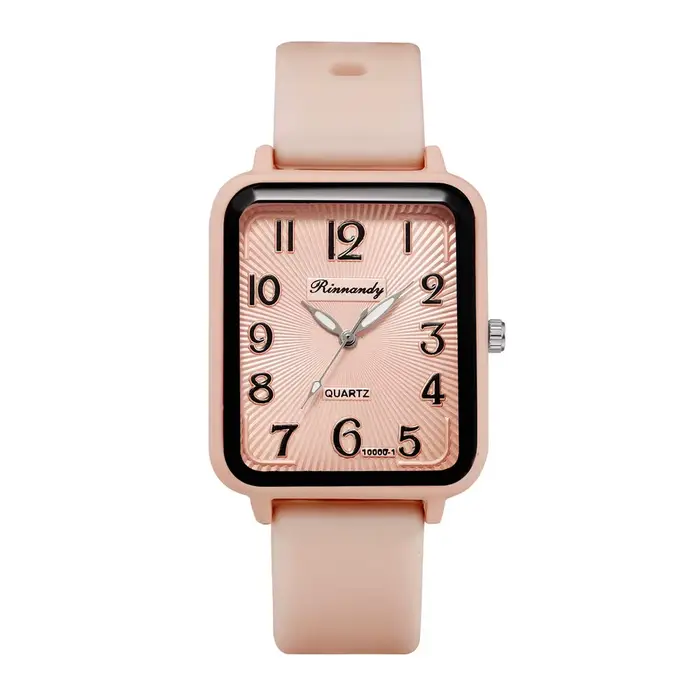 Montres de marque mode pour dames décontractées rectangulaires numériques simples