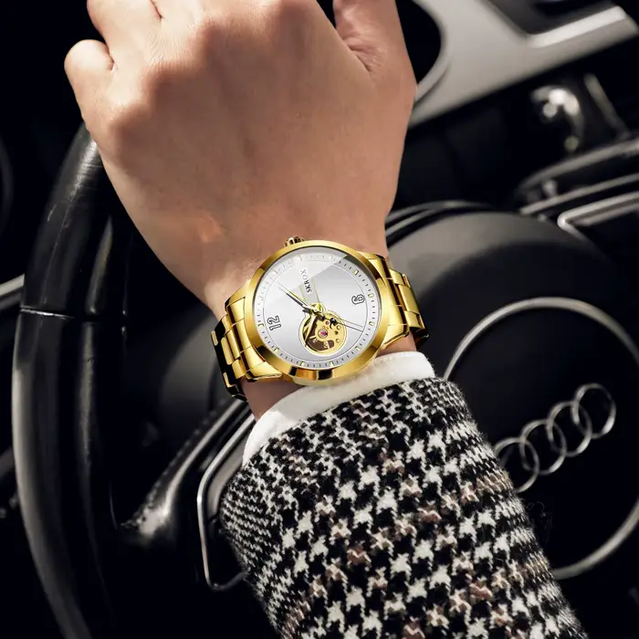 Montres-bracelets mécaniques étanches pour hommes