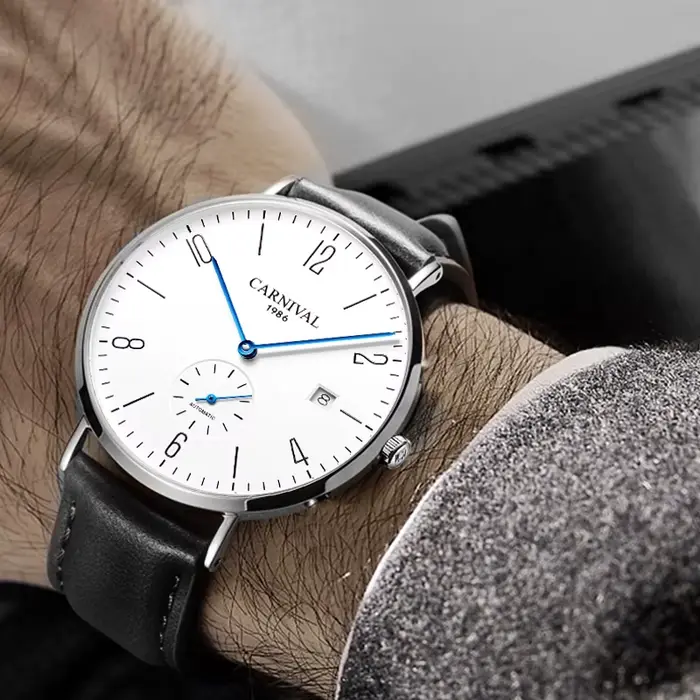 CARNIVAL marque mode affaires montres pour hommes de luxe automatique
