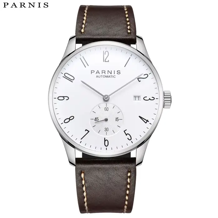 Parnis montres mécaniques montre minimaliste pour hommes montre-bracelet de luxe étanche automatique hombre Relogio Masculino calendrier 2025