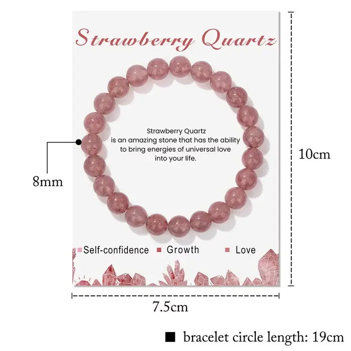 Bracelet Original en Pierres Naturelles et Clip de Quartz pour Homme et Femme