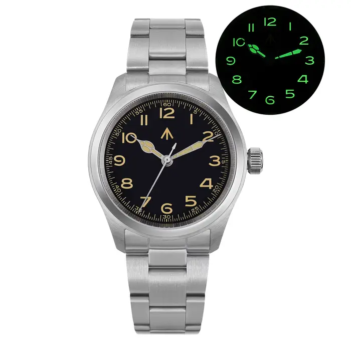 Militado ML08 montre militaire VH31 mouvement à Quartz Double cristal saphir C3 BGW9 lumineux 10Bar étanche 38mm