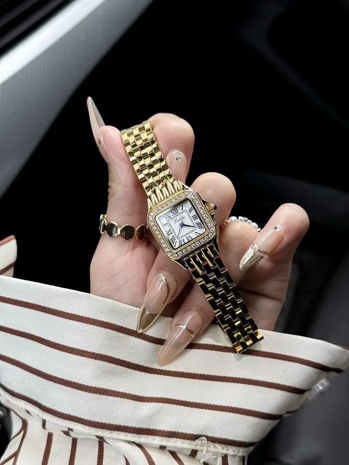 Montre-bracelet Scottie pour femmes et filles, montre femme en or rose et argent, acier inoxydable, 