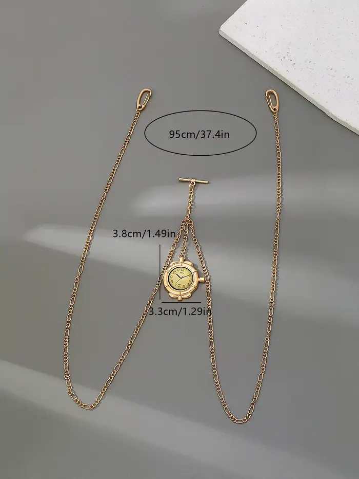 1 montre de poche classique vintage de style mécanique avec une chaîne