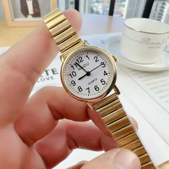 Montre-bracelet à quartz en acier inoxydable pour femme