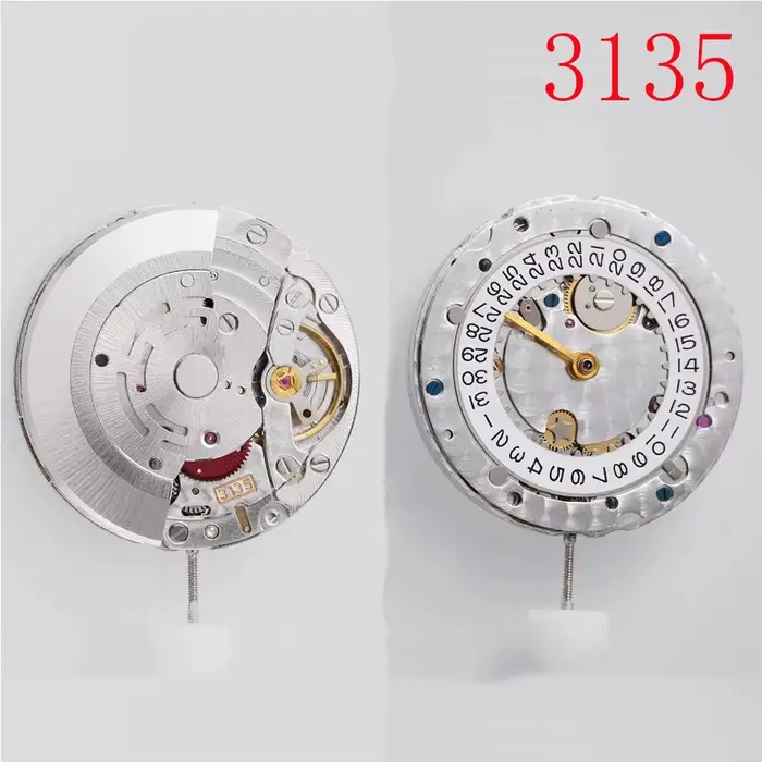 Mouvement mécanique automatique Dandong Super VR3135 avec balancier bleu
