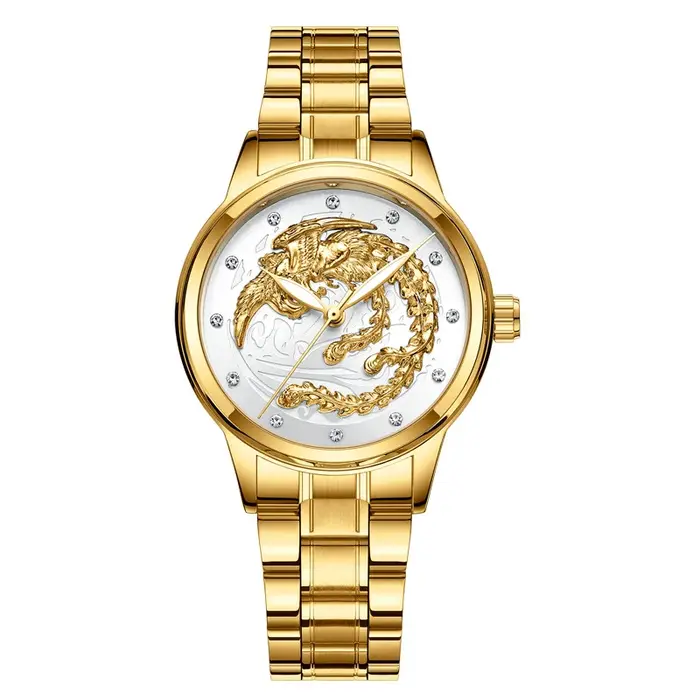 Montres à quartz durables vintage BINBOND Phoenix pour femmes