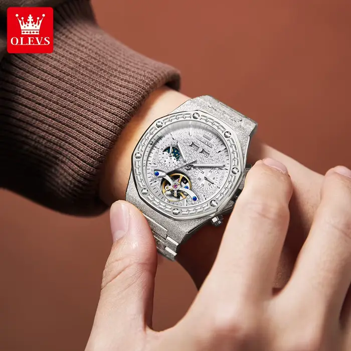 OLEVS 9805 montre pour hommes marque originale Tourbillon