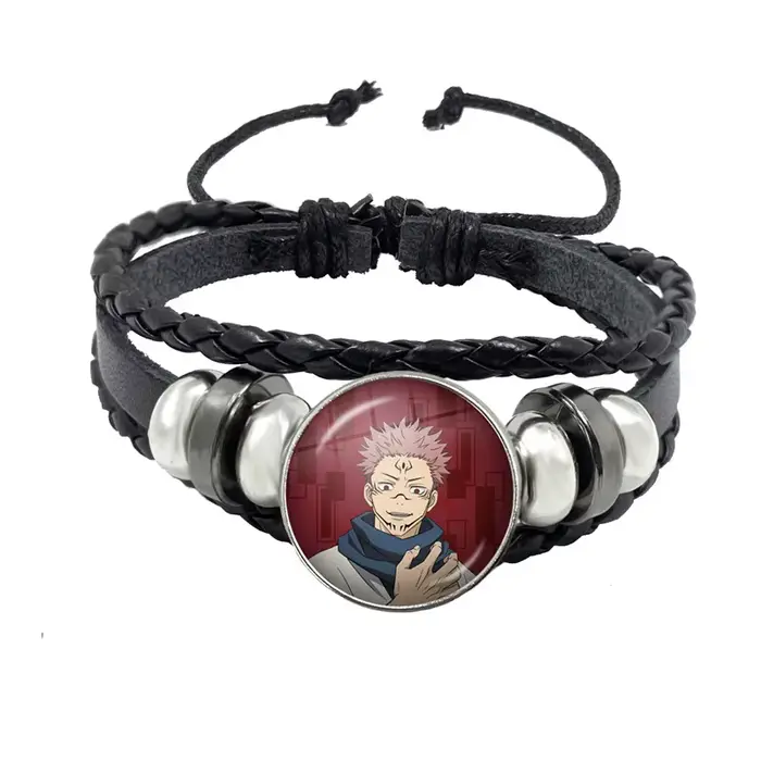 Bracelet en cuir avec dôme en verre décoratif pour femmes et hommes, bijoux cadeau