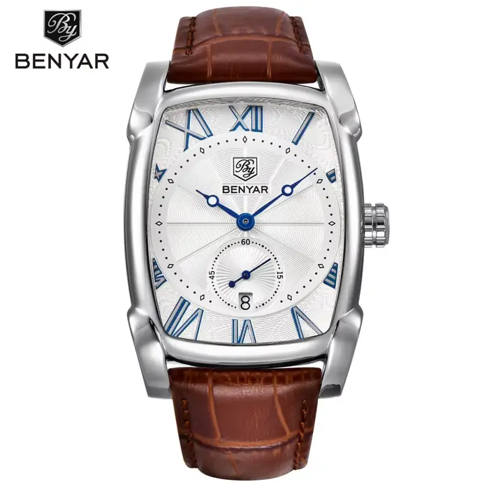 Montre chronographe à quartz pour homme BENYAR BY-5114, mode décontractée, étanche 30 m, bracelet en