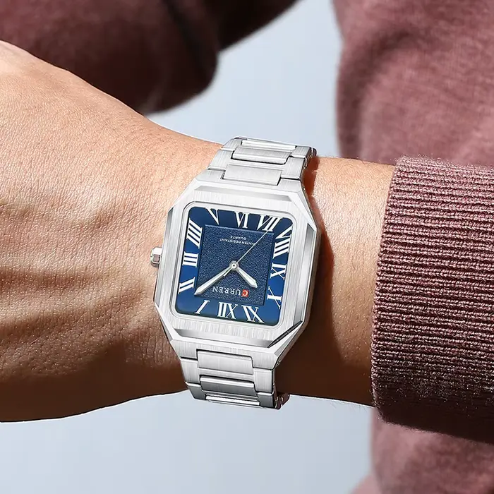 Montre carrée pour homme CURREN