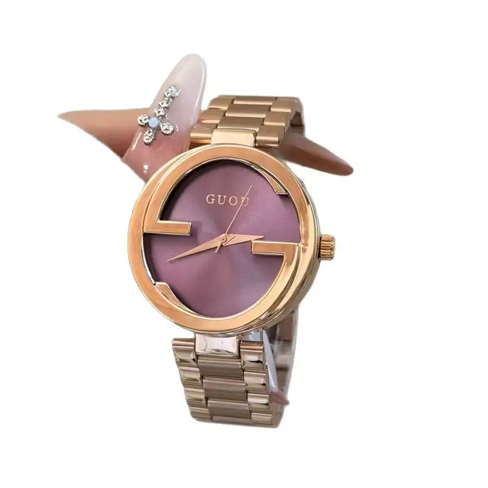 Montre pour femme à la mode et tendance avec bracelet en acier inoxydable