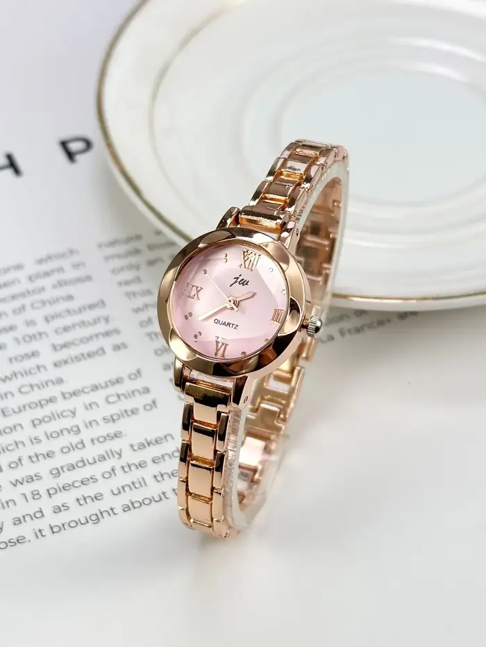 L-Montre de Luxe à Petit Cadran pour Femme, en Acier Inoxydable Argenté, Bracelet à Quartz, Cadeau