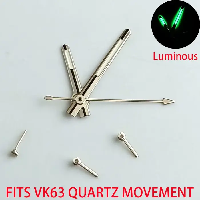 Aiguilles de montre compatibles avec le mouvement à quartz VK63 VK63A