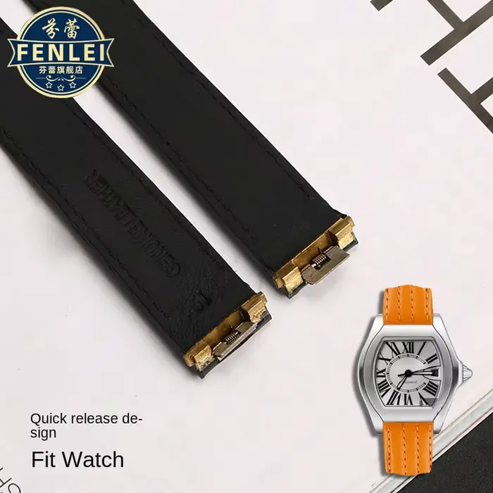 Bracelet de montre en cuir à dégagement rapide