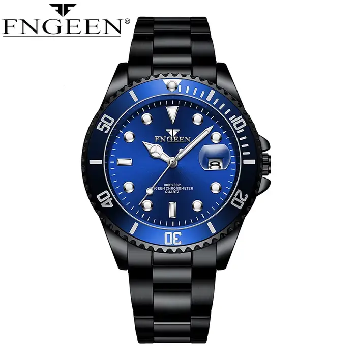 FNGEEN Top marque de luxe mode plongeur montre hommes 30 M étanche Date horloge Sport montres hommes