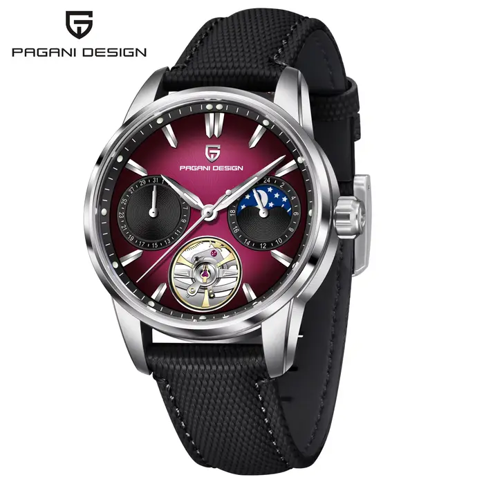 Montre mécanique pour homme PAGANI DESIGN 2026 E3255Y 41 mm, cristal saphir, acier inoxydable, calen