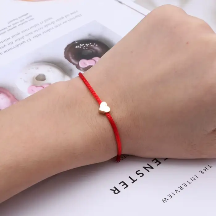 Bracelets à breloques coeur d'amour pour hommes et femmes