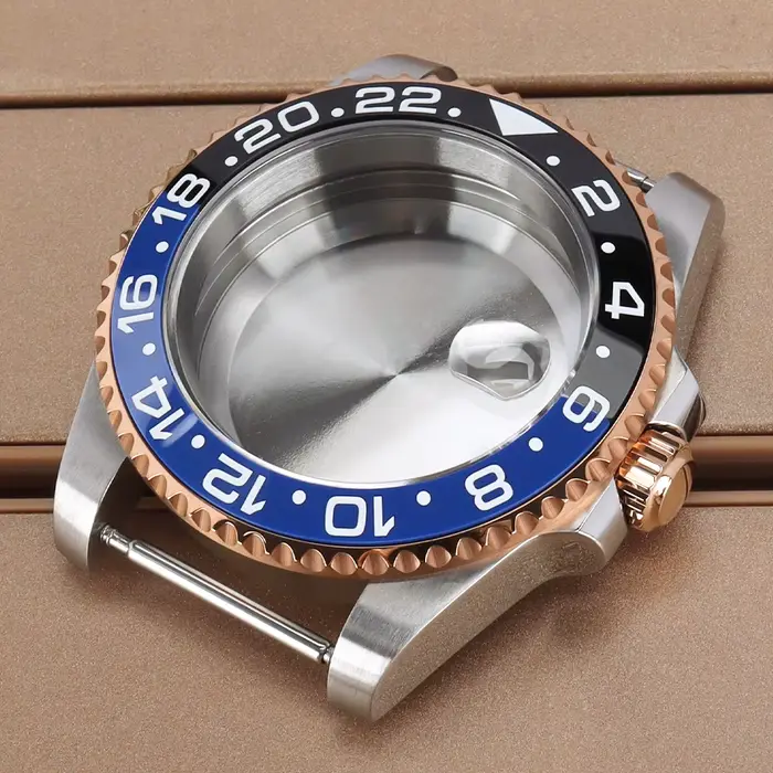 Boîtier de montre pour femme en or rose 40 mm pour cadran de 28