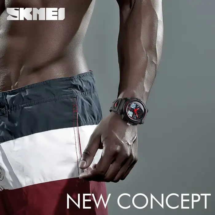 Montres chronographes numériques à double temps pour hommes