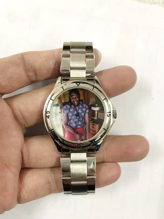 Logo personnalisé montre Photo impression visage montre-bracelet