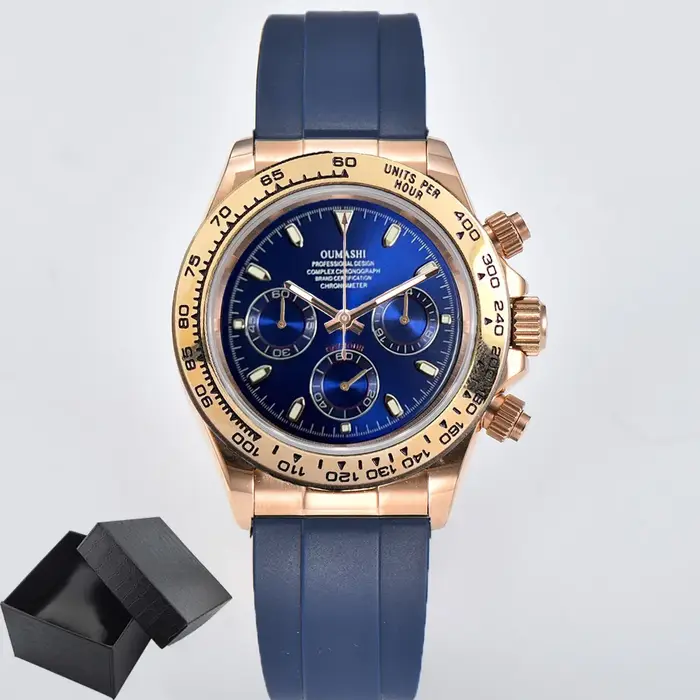 Montres 39.3mm montre de luxe chronographe pour hommes