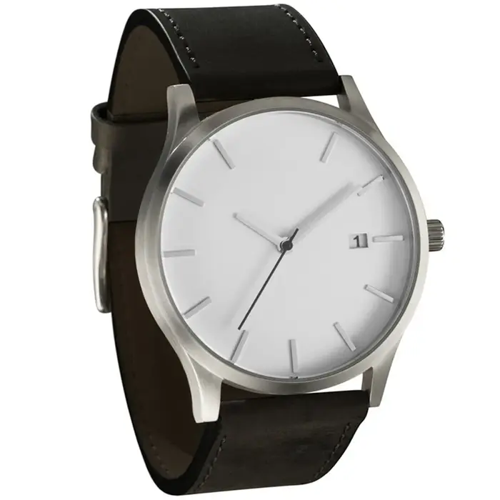 Montre de sport homme en cuir avec calendrier complet résistante aux chocs et à l'eau pour hommes occassions spéciales et quotidiennes