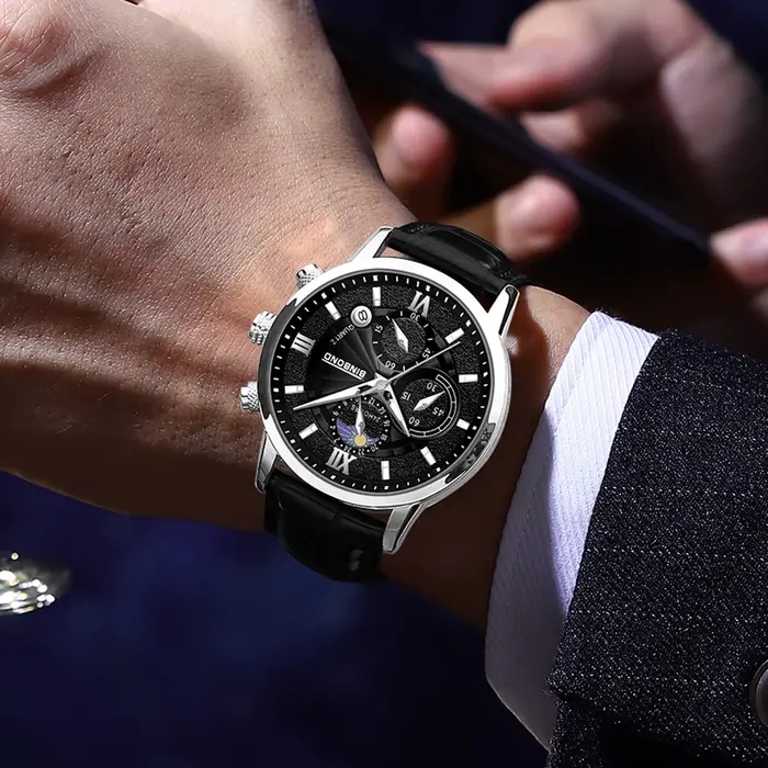Montres à quartz de marque originale BINBOND pour hommes
