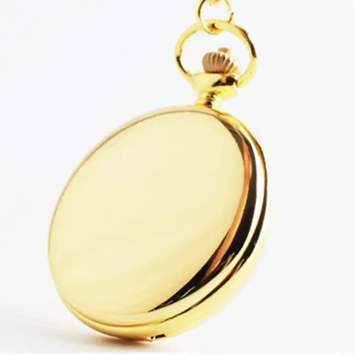 Montre de poche avec pendentif en argent lisse pour hommes et femmes