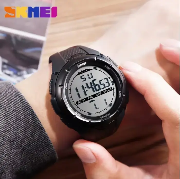 Montre sportive numérique Skmei 1025 résistante aux chocs pour hommes occassions spéciales sportives et quotidiennes