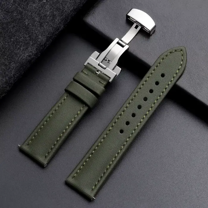 Bracelet de montre en toile de voile premium 18mm 19mm 21mm 20mm 22mm pour Blancpain, à dégagement r