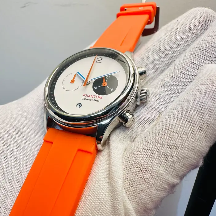 Montre PHANTOM Sport Chrono acier inoxydable avec chronographe et calendrier pour hommes occasions sportives et quotidiennes