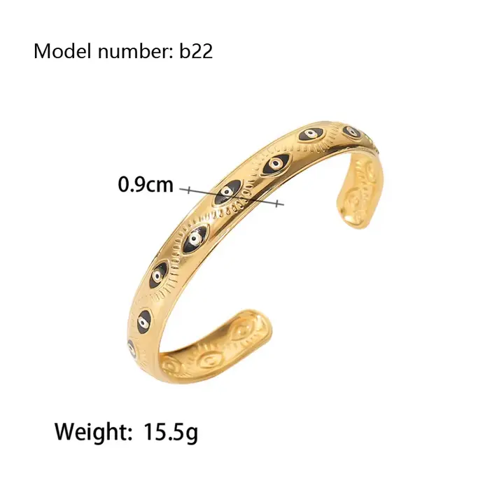 JOElegant-Bracelet doré pour femme, perles de carillon, biscuits de luxe, décoration vintage, punk,