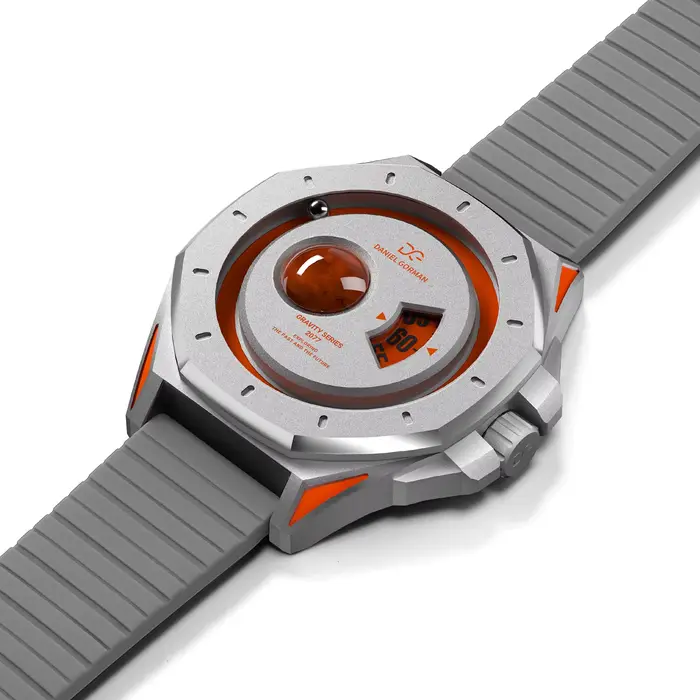 DANIEL GORMAN Saturn 17PM montre Orange DG0132 boîtier en laiton et cuivre nouvelle