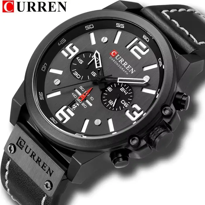 CURREN 8314 montre de sport pour hommes de marque supérieure de luxe étanche calendrier