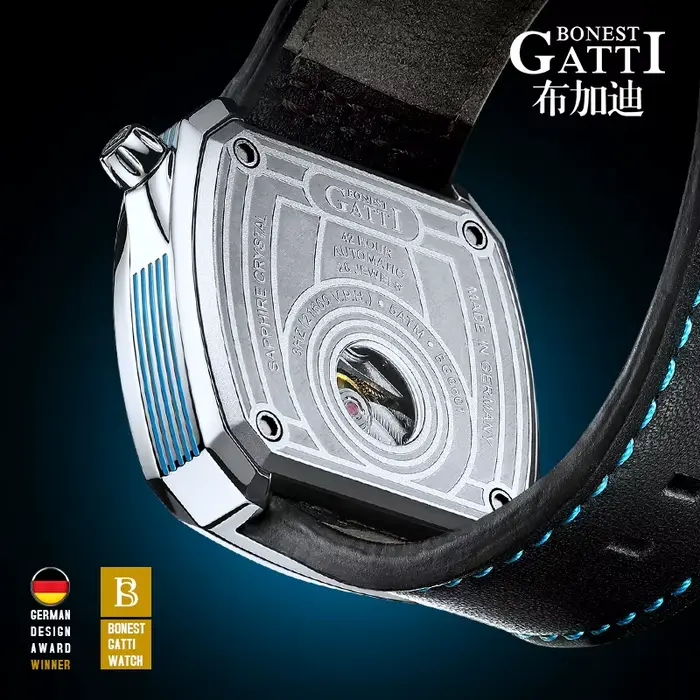 BONEST GATTI 2025 nouveaux hommes montre automatique montres de luxe mode mécanique montre-bracelet 50M étanche saphir lumineux squelette