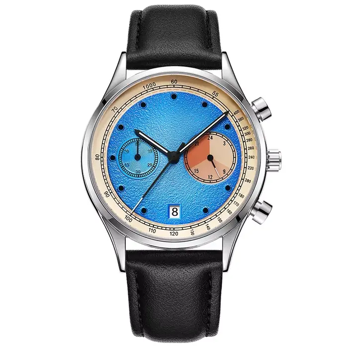 Montre à quartz multifonctionnelle pour homme avec cadran coloré style fruit
