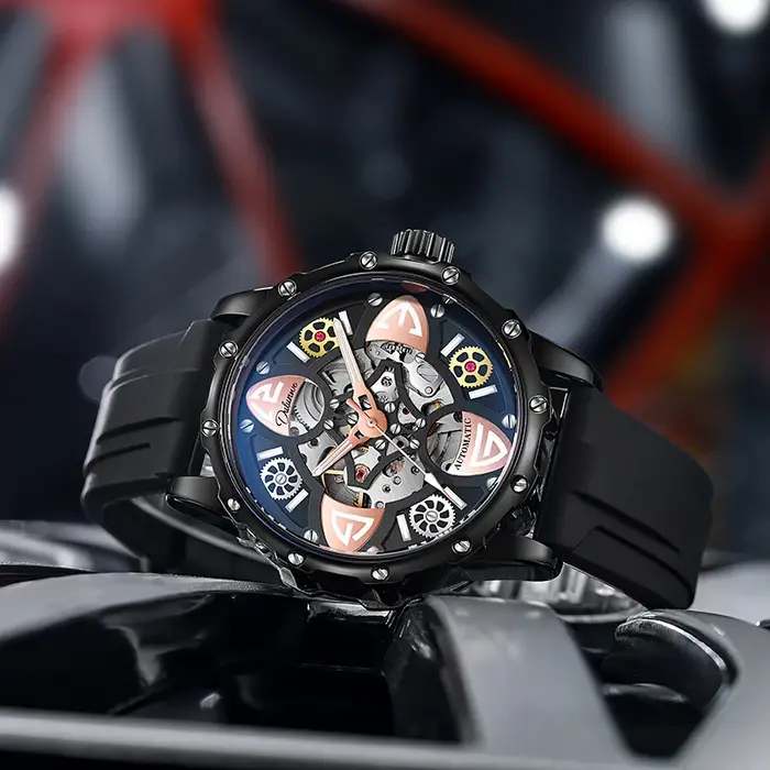 DULUNWE – montre squelette automatique pour hommes