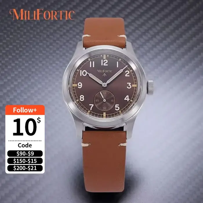 Milifortic M060 D12 montres militaires 39mm sale douzaine sous-cadran automatique mécanique 100m étanche hommes