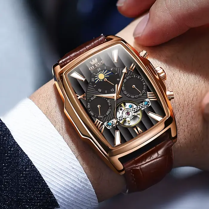 Montre-bracelet mécanique automatique pour homme