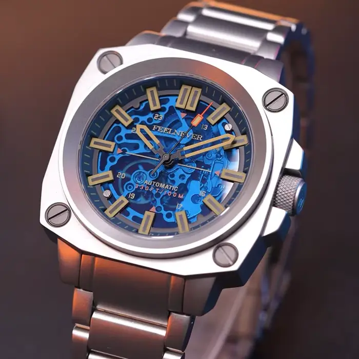 FEELNEVER nouvelles montres mécaniques hommes mode en acier inoxydable de luxe montre