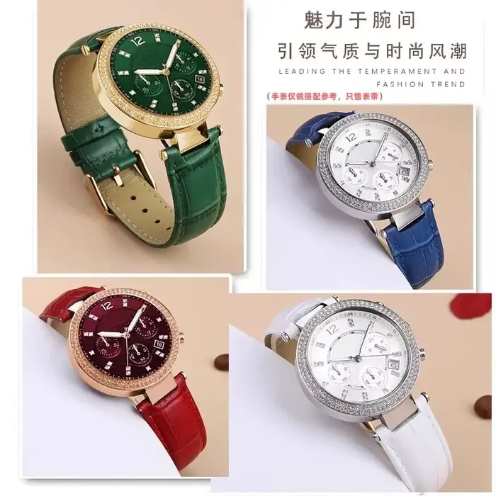 Bracelet de montre en cuir de vache