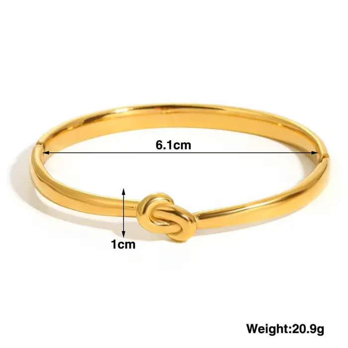 Bracelet en acier inoxydable à motif nœud